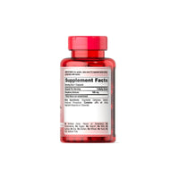 Thumbnail for A bottle of Puritan's Pride Raspberry Ketones 100 mg 120 Rapid Realase capsules on a white background.