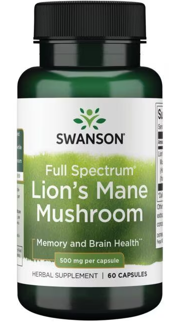 Lions Mane Mushroom - 500 mg 60 capsules - front 2