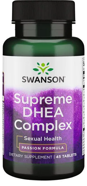 Swanson's Supreme DHEA Complex - 45 tabs provides exceptional hormonal support, specifically targeting sexual health. Through its potent formulation of DHEA, this complex offers comprehensive assistance in maintaining optimal hormonal balance for overall well-being.