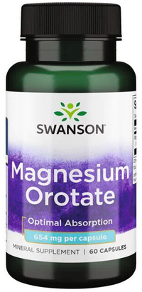 Thumbnail for Swanson Magnesium Orotate - 40 mg 60 capsules optimal absorption.