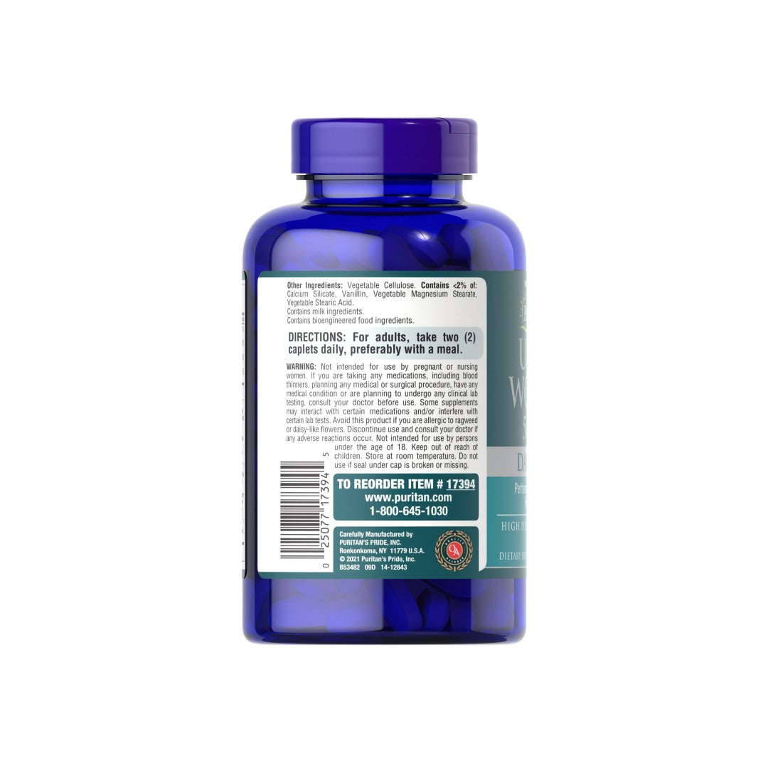 This product description is for Puritan's Pride Ultra Woman 50 Plus 120 tabs, a powerful supplement that offers antioxidant and immune support while promoting cardiovascular health.