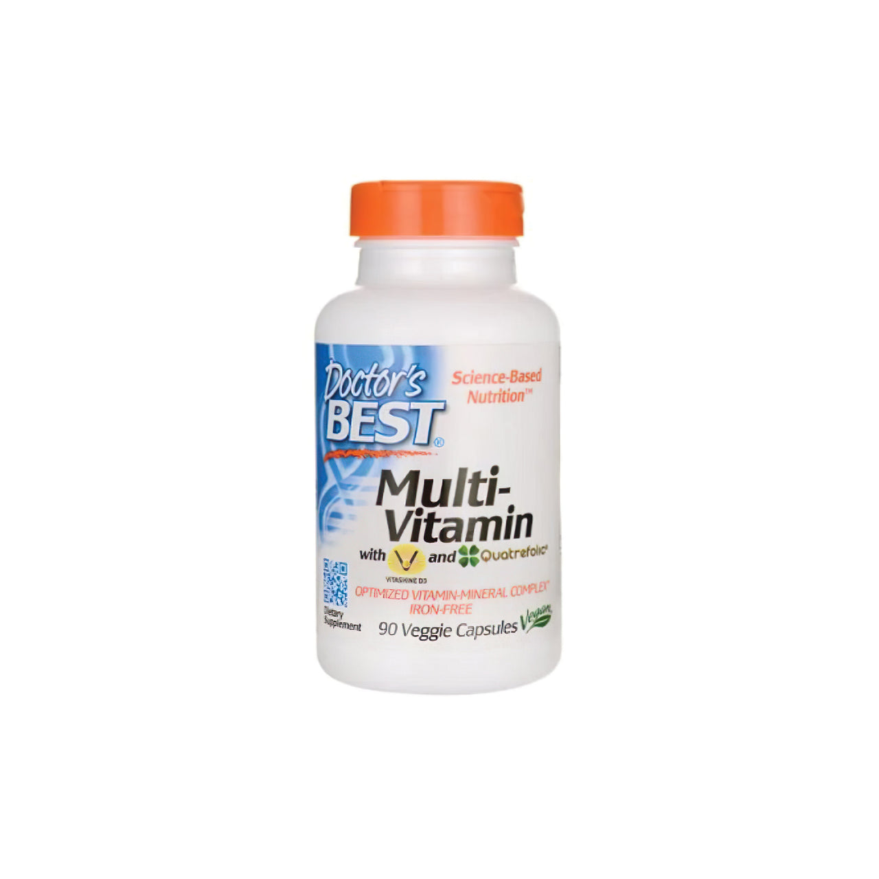 The best Doctor's Best Multivitamin 90 vege capsules to support the immune system, packed with essential minerals, showcased on a white background.