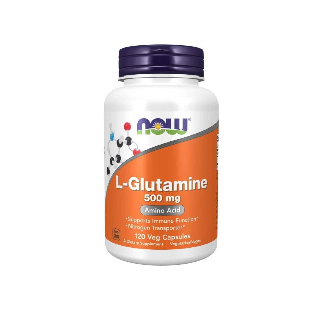 L-Glutamine 500 mg 120 vege capsules - front