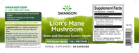 Thumbnail for Lions Mane Mushroom - 500 mg 60 capsules - label