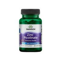 Thumbnail for The Swanson Zinc Picolinate - 22 mg 60 capsules is a dietary supplement, specifically formulated to support prostate health and boost the immune system.