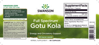 Thumbnail for Swanson Gotu kola - 435 mg 60 capsules.