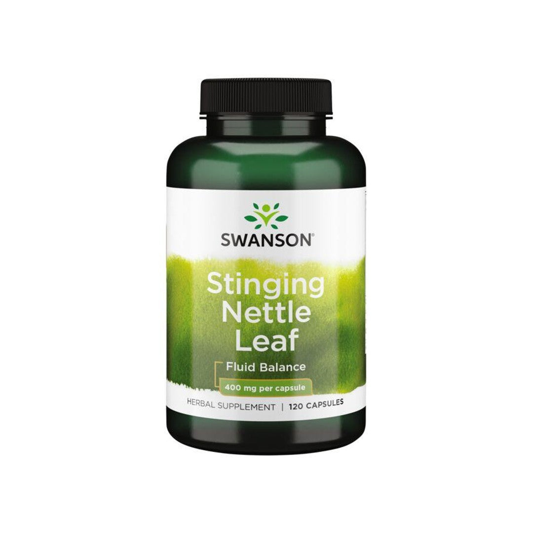 Swanson's Stinging Nettle Leaf - 400 mg 120 capsules offers numerous nutritional values and supports fluid balance.
