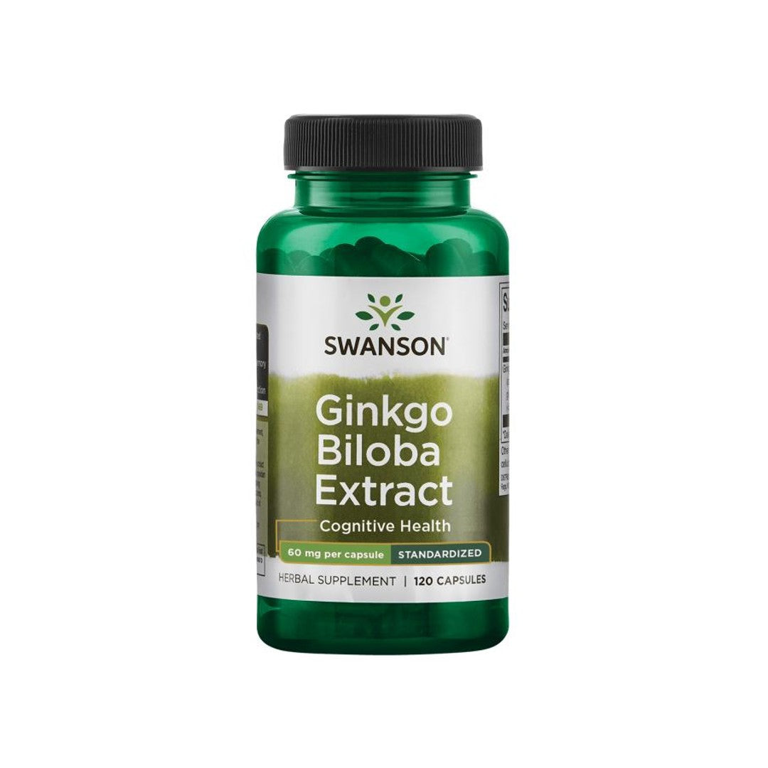 Swanson Ginkgo Biloba Extract 24% - 60 mg 120 capsules.