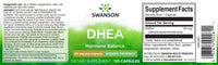 Thumbnail for A label for Swanson DHEA - 50 mg 120 capsules supplements.
