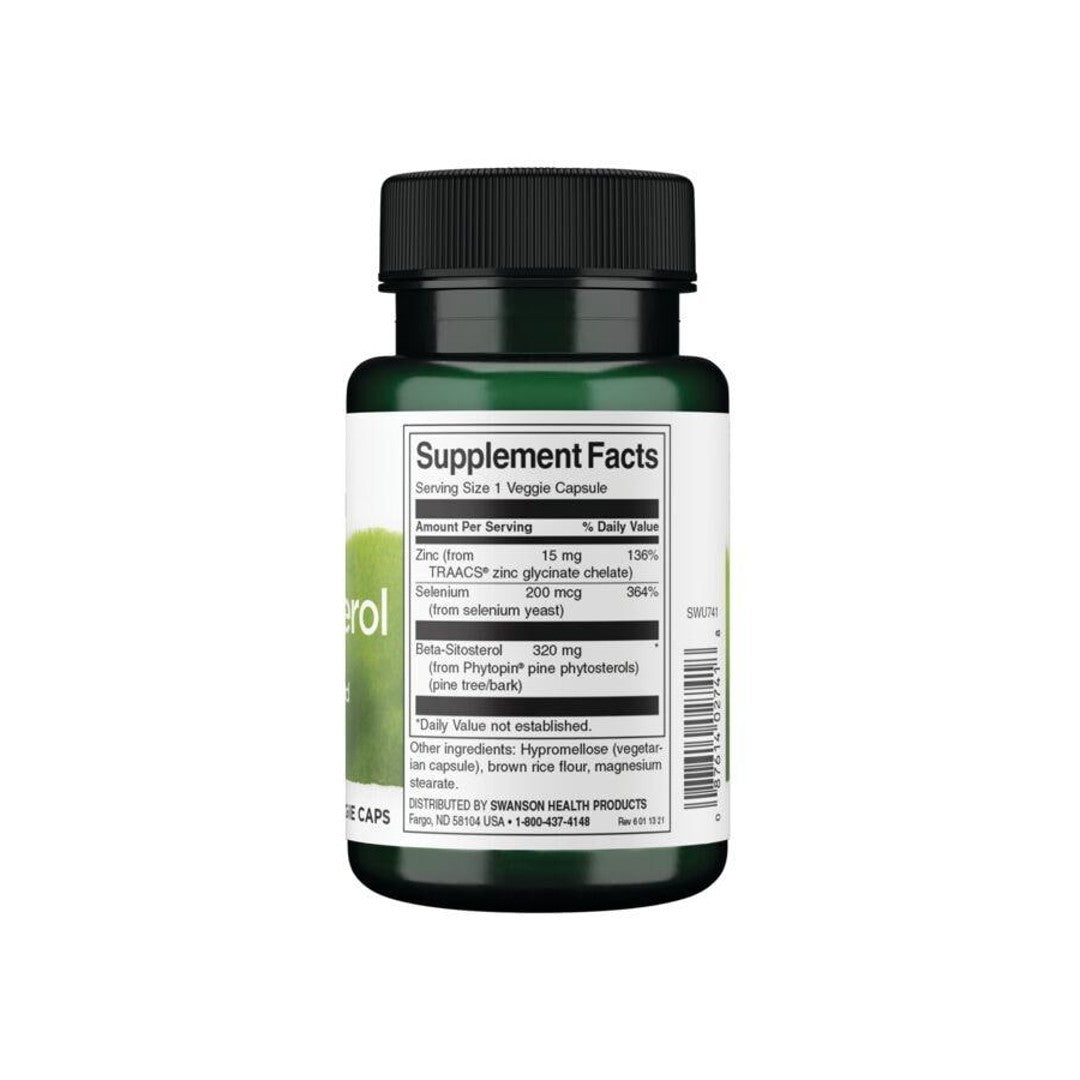 A dietary supplement of Beta-Sitosterol - 320 mg 30 vege capsules with a Swanson label.