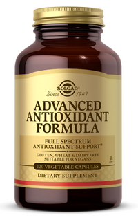 Thumbnail for A bottle of Solgar Advanced Antioxidant Formula 120 Vegetable Capsules.