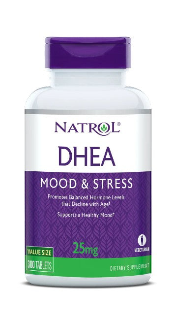 DHEA 25 mg 300 Tablets Mood and Stress - front 2