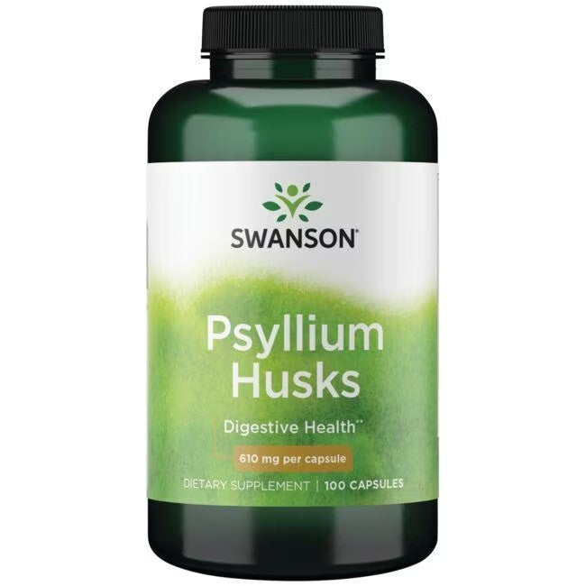 Psyllium Husks 610 mg 100 Capsules - front 2