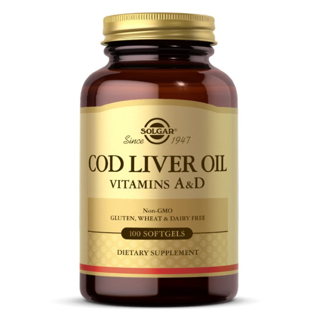 Cod Liver Oil (Vitamin A and D) 100 Softgels - supplement facts