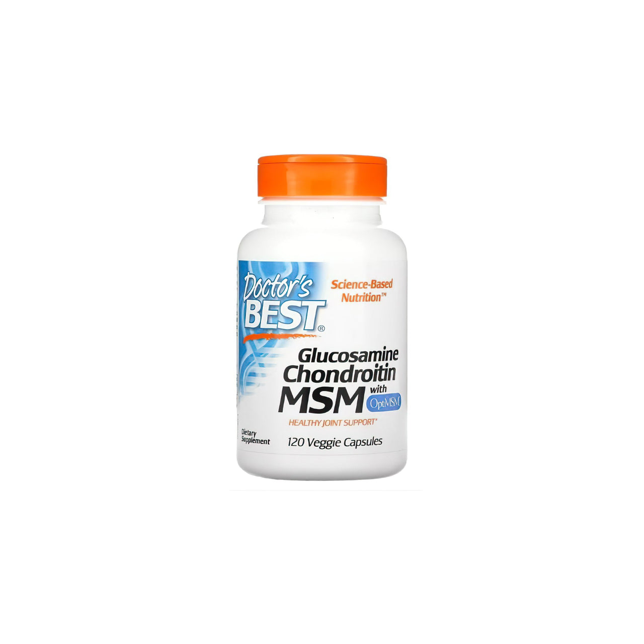 The world's best Doctor's Best Glucosamine Chondroitin MSM 120 capsules.