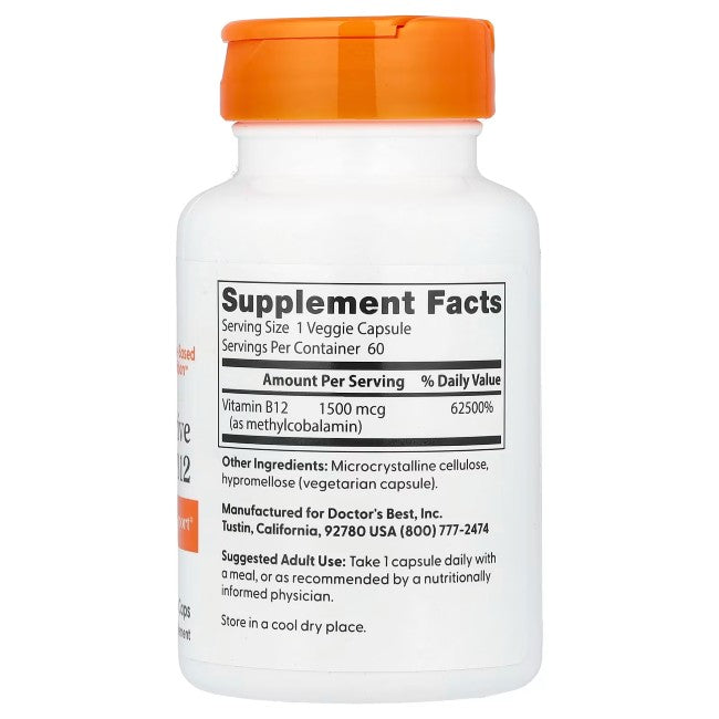 Vitamin Active B-12 1500 mcg 60 cápsulas vegetais Melhor Totalmente