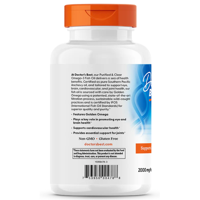 Rein und klar Omega 3 Fischöl mit Goldenomega 120 Meeresweichkapseln