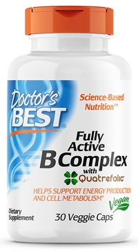 Thumbnail for Doctor's Best Vitamin B Complex 30 vege capsules Fully Active is a superior supplement that provides essential Vitamin B Complex for optimal energy production and metabolism support.