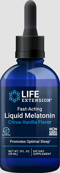 Life Extension Fast-Acting Liquid Melatonin (Citrus-Vanilla) 59 ml.