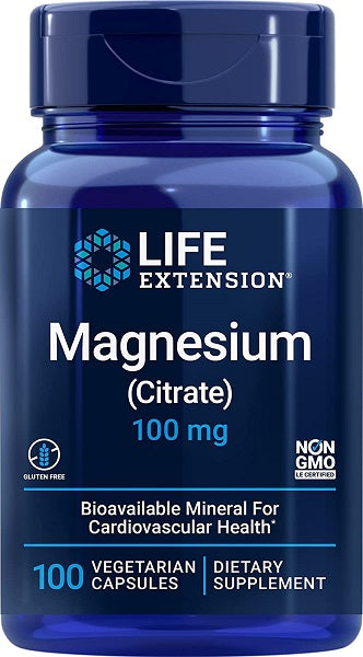 Magnesium Citrate 100 mg 100 vege capsules - front 2