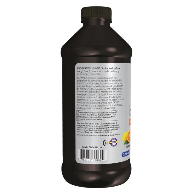 L-Carnitina, Líquido Tripla Força 473 ml - Sabor Cítrico