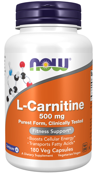 L-Carnitine 500 mg 180 vege capsules - front 2