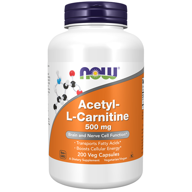 Acetyl-L-Carnitine 500 mg 200 Veg Capsules