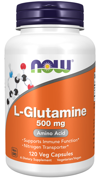 L-Glutamine 500 mg 120 vege capsules - front 2