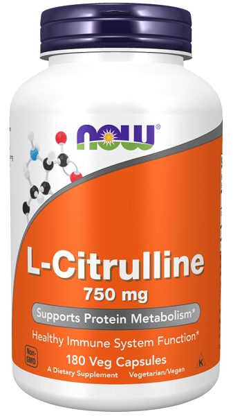 L-Citrulline 750 mg 180 vege capsules - front 2