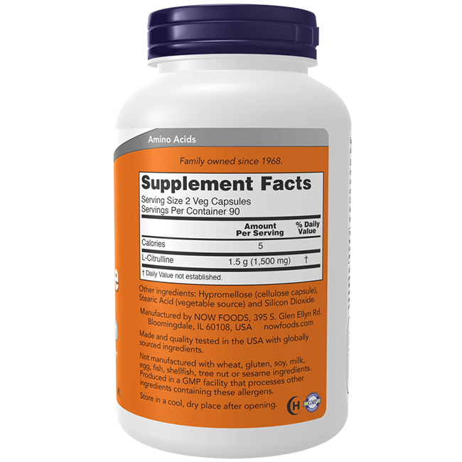 L-Citrullina 750 mg 180 capsule vegetali