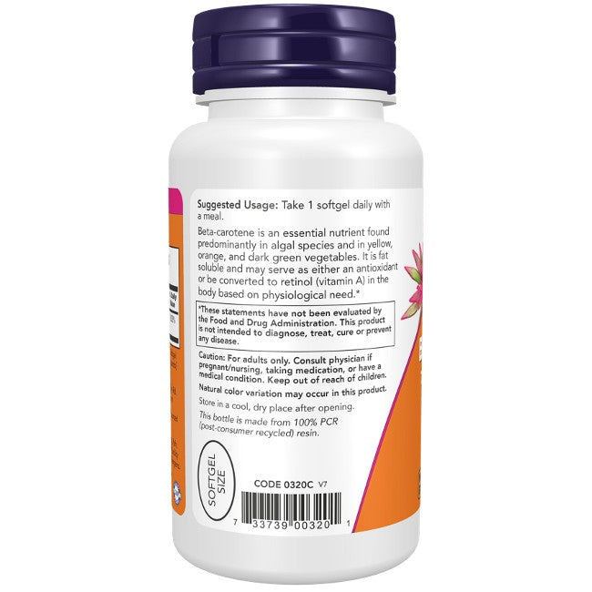 Natürlicher Beta-Carotin 7500 mcg 90 Weichgelkapseln