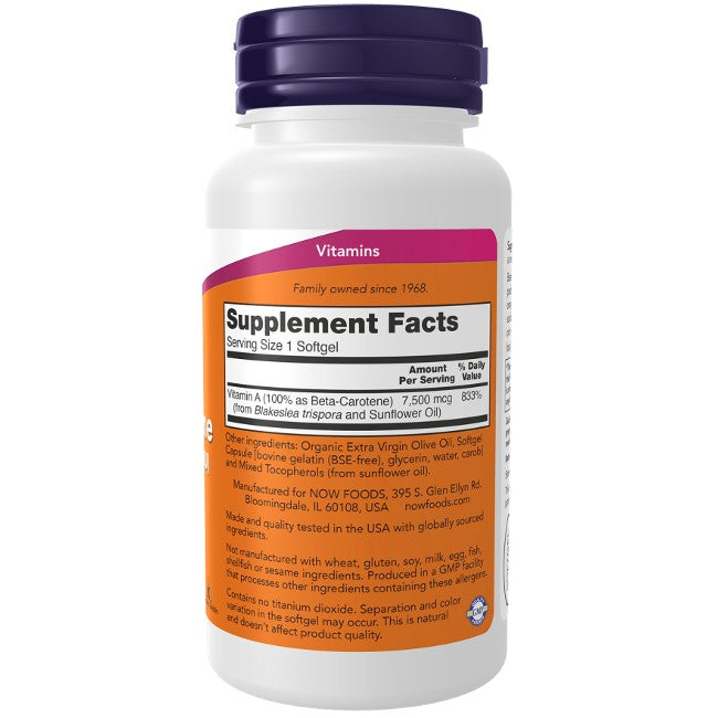 Natürlicher Beta-Carotin 7500 mcg 90 Weichgelkapseln