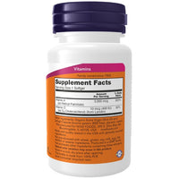 Thumbnail for A white bottle of Now Foods Vitamin A & D 10,000/400 IU 100 Softgels with a purple cap displays supplement facts and ingredients, formulated to support immune function and bone health.