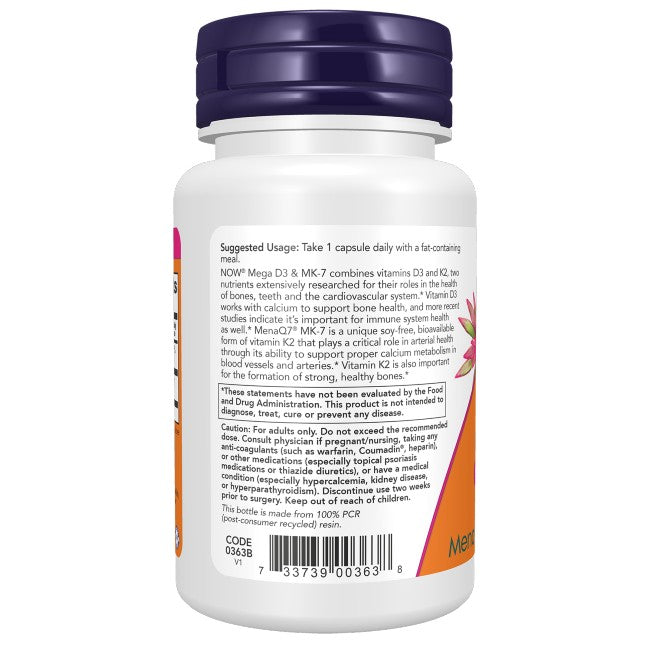 Mega D3 & MK-7 120 Capsules