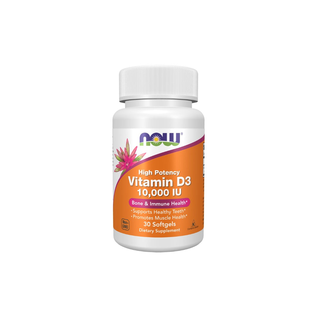 Vitamina D-3 de Alta Potência 10000 UI 30 Cápsulas Moles