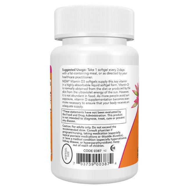 Vitamina D-3 de Alta Potência 10000 UI 30 Cápsulas Moles