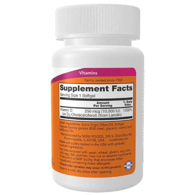 Vitamina D-3 de Alta Potência 10000 UI 30 Cápsulas Moles