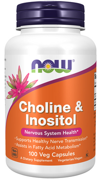 Thumbnail for Now Foods Choline & Inositol 250/250 mg 100 capsules.
