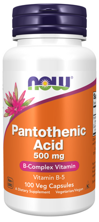 Thumbnail for Pantothenic Acid 500 mg 100 vege capsules - front 2