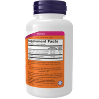 Thumbnail for A white bottle of Now Foods Vitamin C-500 Calcium Ascorbate-C, 100 Veg Capsules, with a purple cap displays the Supplement Facts label featuring buffered vitamin C, calcium, and citrus bioflavonoid complex as key ingredients.