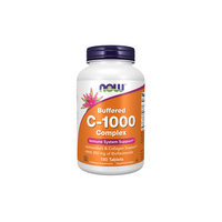 Thumbnail for Discover improved immune support with Now Foods' Buffered C-1000 Complex 180 Tablets. Each bottle is packed with 250 mg of bioflavonoids and buffered Vitamin C, delivering robust antioxidant and collagen advantages for your health.