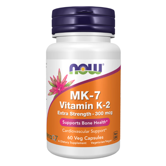 Vitamina K-2 MK-7, Extra Fuerza 300 mcg 60 Cápsulas Veg