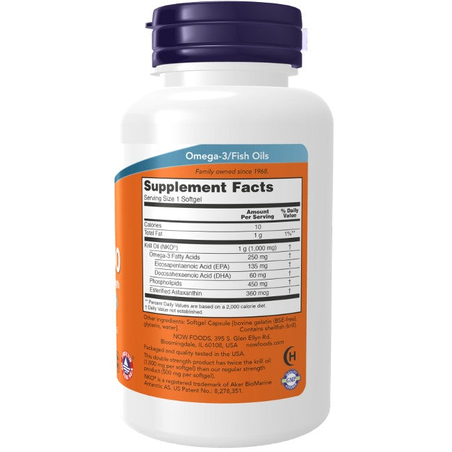 Krill 1000 mg Double Strength 60 Gélules Molles