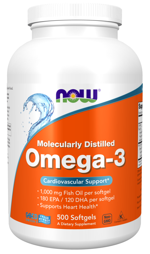 Omega-3 180 EPA/120 DHA 500 softgel - front 2
