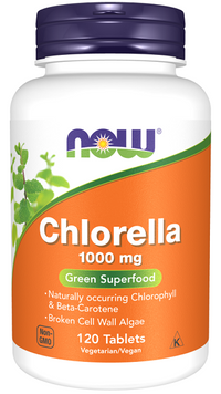 Thumbnail for Now Foods Chlorella 1000 mg 120 tablets.