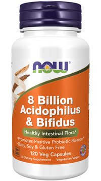 Thumbnail for Now Foods 8 billion acidophilus & bifidus 120 vege capsules.