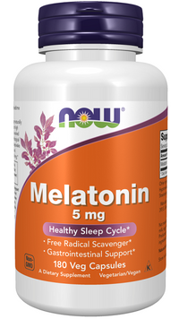 Thumbnail for Now Foods Melatonin 5 mg 180 vege capsules.