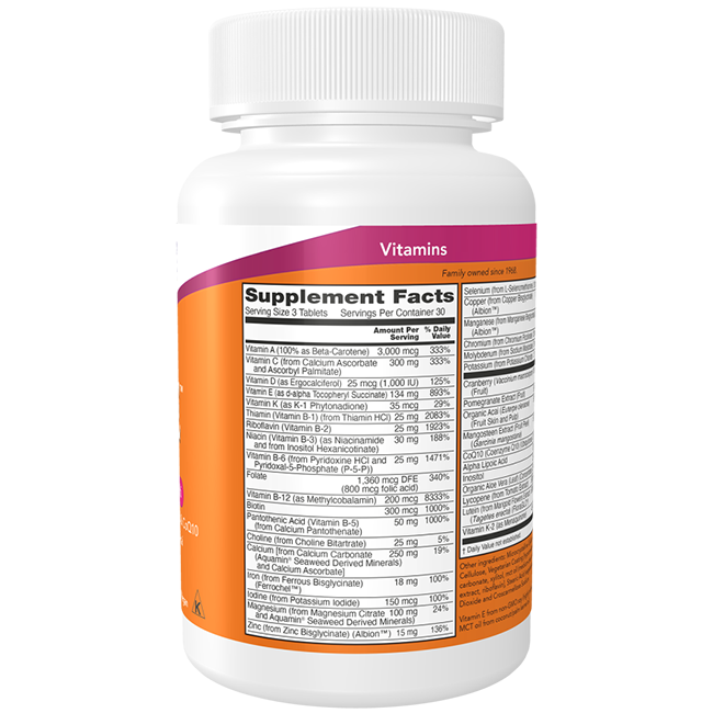 EVE Multivitaminas y Minerales para Mujeres 180 tabletas vegetales