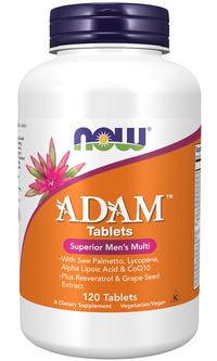Thumbnail for Now Foods ADAM Multivitamins & Minerals for Man 120 vege tablets.
