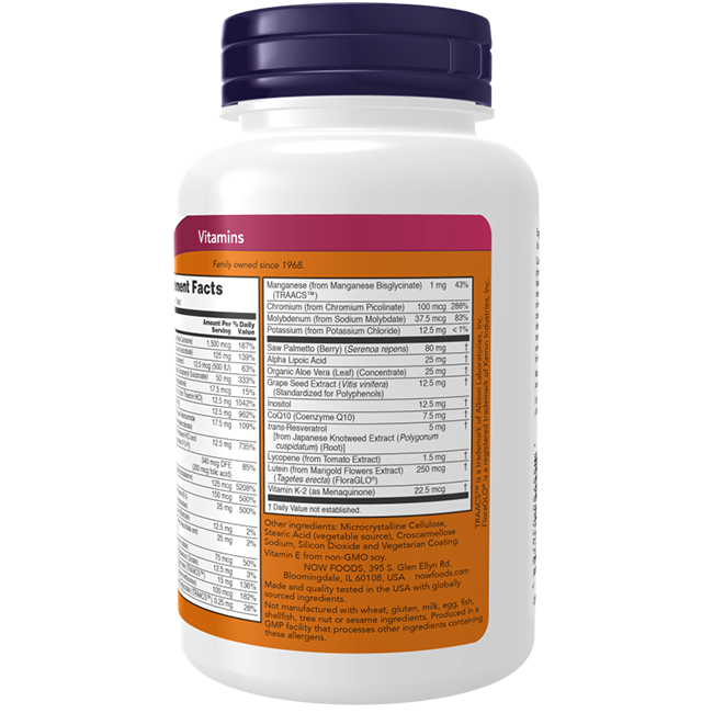 ADAM Multivitaminas y Minerales para Hombre 120 tabletas vegetales